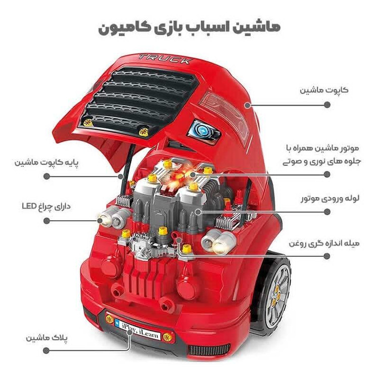 اسباب بازی کیت مکانیک مدل موتور مستر کامیون